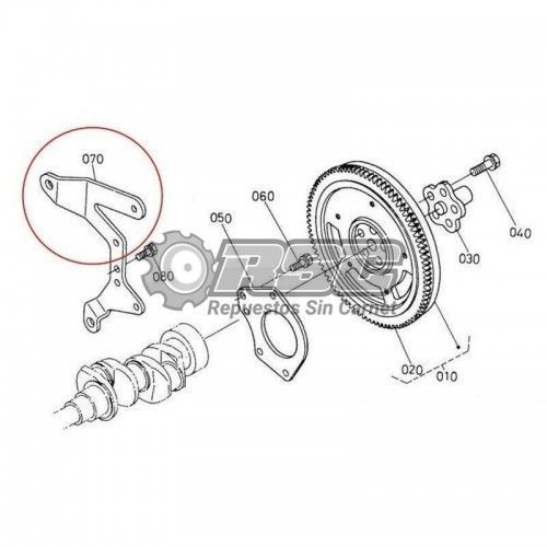 SOPORTE MOTOR-CAJA INVERSORA LADO VOLANTE