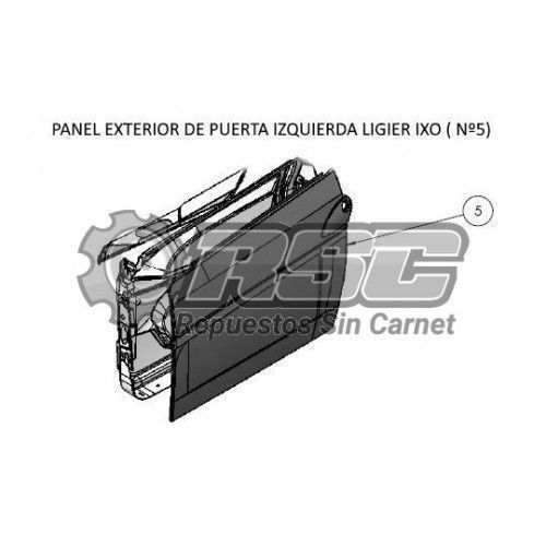 PANEL DE PUERTA EXTERIOR IZQ. LIGIER IXO 0189892