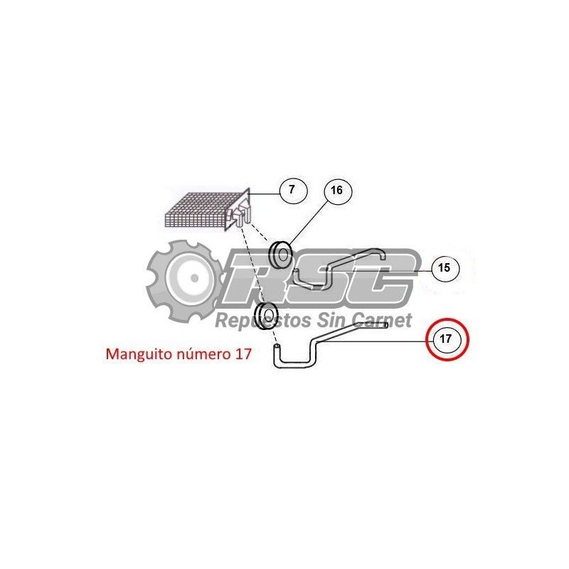 MANGUITO CALEFACCIÓN JDM YANMAR 110003