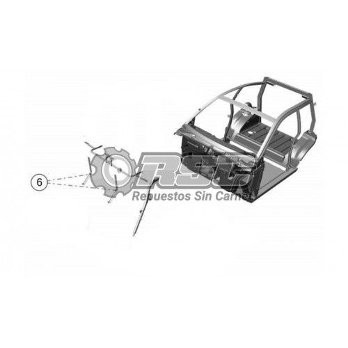 TIRANTE BARRA SOPORTE PARAGOLPES AIXAM 710XF315
