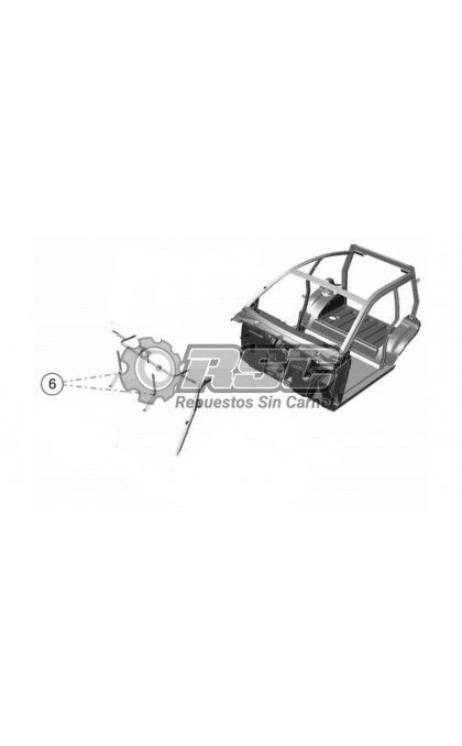 TIRANTE BARRA SOPORTE PARAGOLPES AIXAM 710XF315