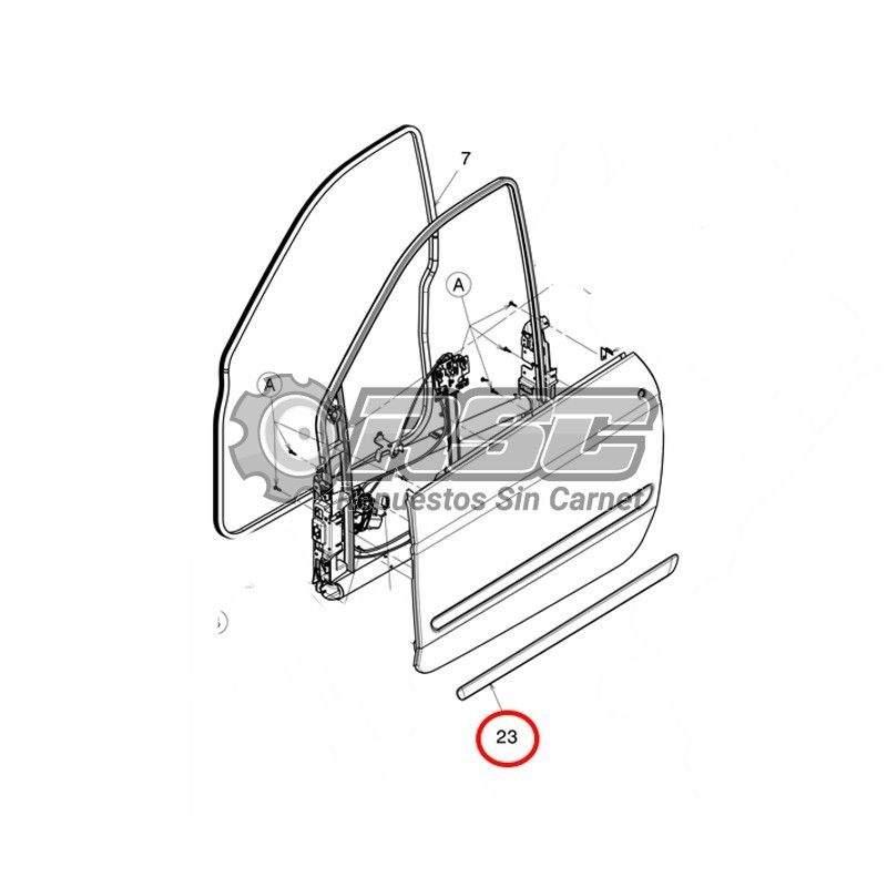MOLDURA DE PUERTA MICROCAR DUE 1406288