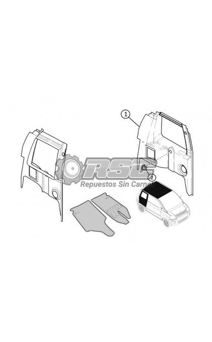 INTERIOR ALETA TRASERA SX ORIGINAL MICROCAR MC1 1001385